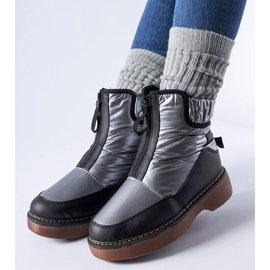 Botas de nieve grises Callisto con aislamiento y cremallera 2