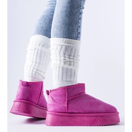 Botas de nieve rosadas con aislamiento en la plataforma Miso. rosado 1