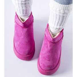 Botas de nieve rosadas con aislamiento en la plataforma Miso. rosado 2