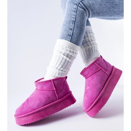Botas de nieve rosadas con aislamiento en la plataforma Miso. rosado 3