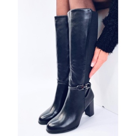 Botas clásicas de tacón Milss Black negro 2