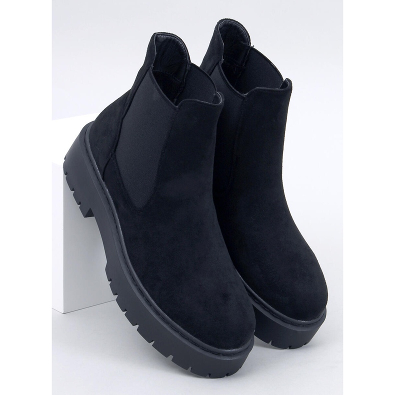 Villes Botas Chelsea negras con plataforma negro 1