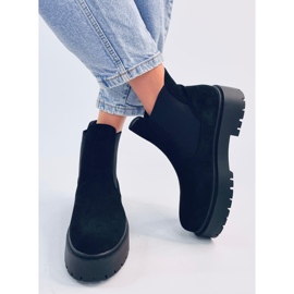 Villes Botas Chelsea negras con plataforma negro 5