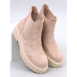 Villes Botas Chelsea con plataforma en beige 1