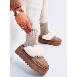 Zapatillas de nieve con plataforma Allod Khaki beige 4