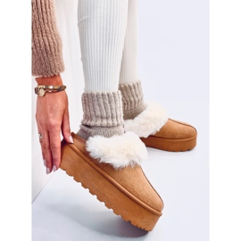 Zapatillas de nieve con plataforma Allod Camel marrón 4