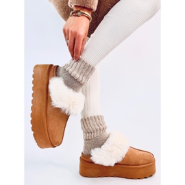 Zapatillas de nieve con plataforma Allod Camel marrón 2