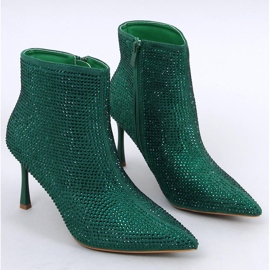 Botines de tacón con cristales Demish Green verde 1