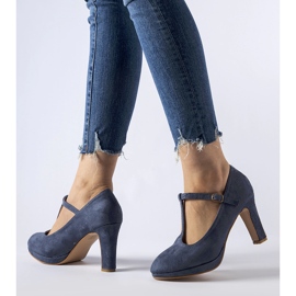Zapatos de salón de tacón alto LaCaille azules 1