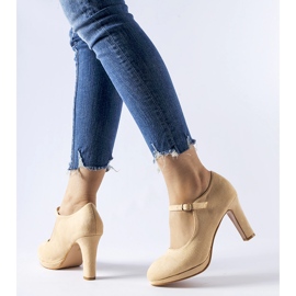 Zapatos de tacón beige con cierre Serri 1 Zapatos de tacón beige con cierre Serri 1