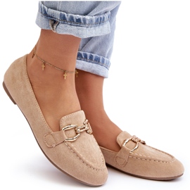 Mocasines Ghana Mujer Beige Con Adorno 11