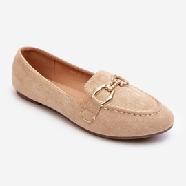 Mocasines Ghana Mujer Beige Con Adorno 3