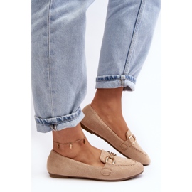 Mocasines Ghana Mujer Beige Con Adorno 8
