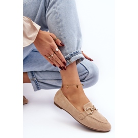 Mocasines Ghana Mujer Beige Con Adorno 9