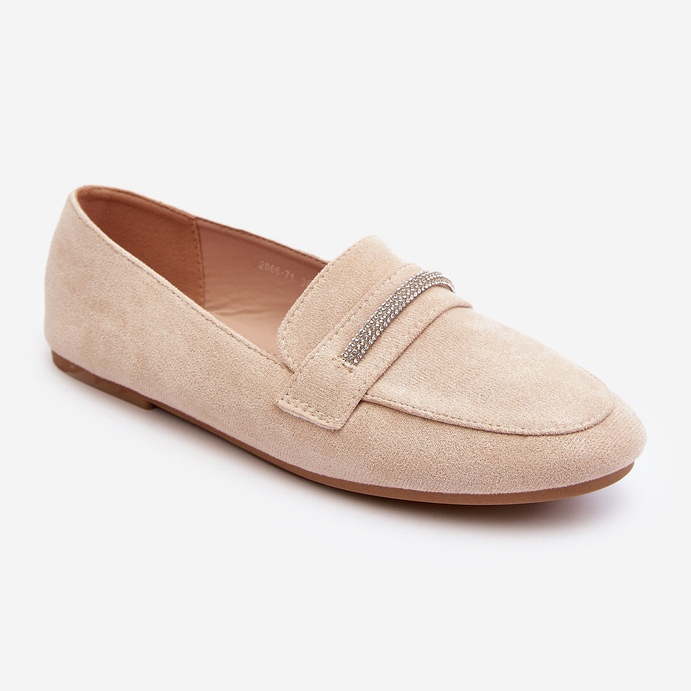Mocasines Mujer Ladite Ante Ecológico Beige 2