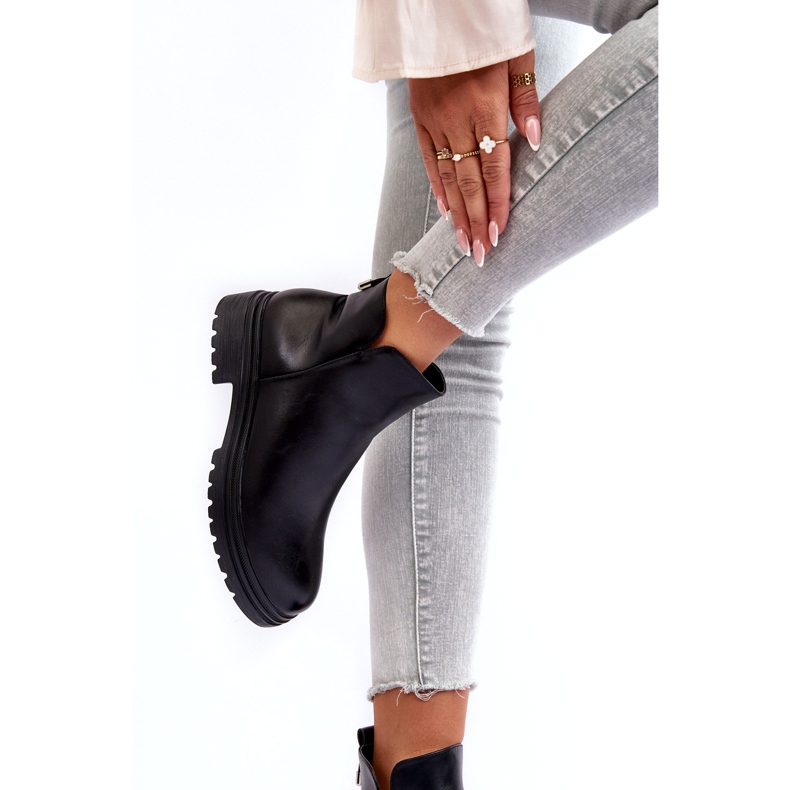 Botas de mujer Eco-cuero aislada Negro 2