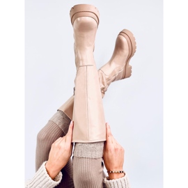 Botas Dillard Beige con suela gruesa. 5