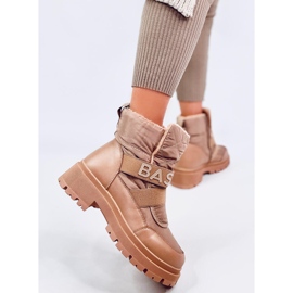 Botas de nieve de mujer Little Khaki beige 4