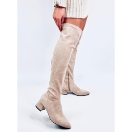 Diondre Mosqueteros de tacón bajo beige 3