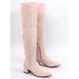 Diondre Mosqueteros de tacón bajo beige 1