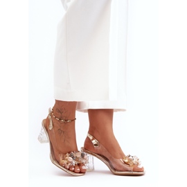 Sandalias Tacón Decoradas Doradas S.Barski MR1037-16 dorado 1