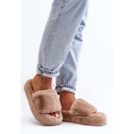 Pantuflas de pelo mujer Biella beige 1
