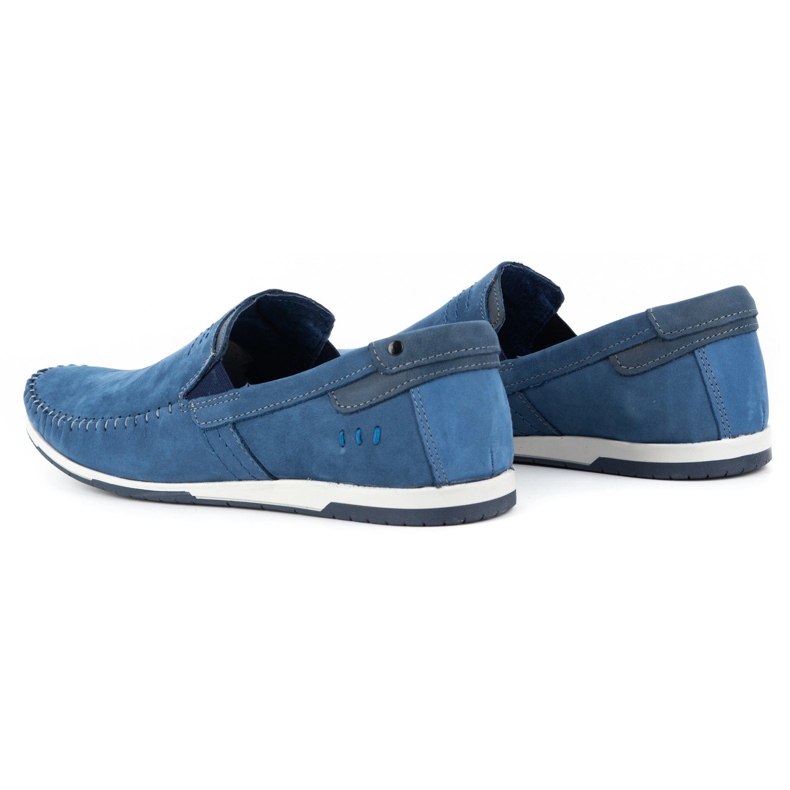 KOMODO Mocasines hombre piel 876 azul 4