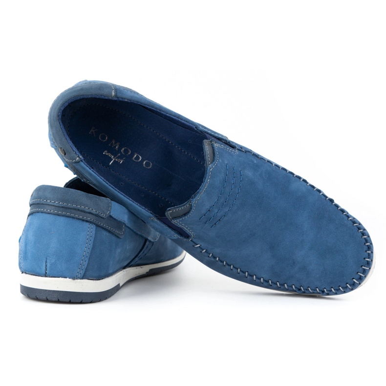 KOMODO Mocasines hombre piel 876 azul 3