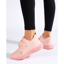 SHELOVET Zapatillas rosadas de textil rosado 3