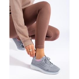TRENDI Calzado deportivo con cordones gris 1