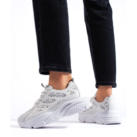 Zapatillas de mujer Shelovet con suela gruesa, gris. 3