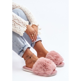 Pantuflas de mujer con pelo, rosa Vienitta rosado 6