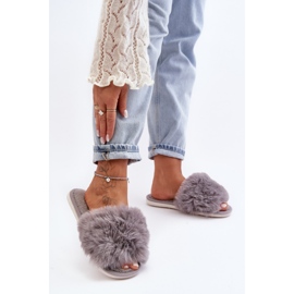 Pantuflas De Mujer Con Pelo Gris Vienitta 2
