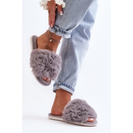 Pantuflas De Mujer Con Pelo Gris Vienitta 4