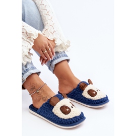 Pantuflas Cálidas de Mujer, Azul Marino Priseth 5