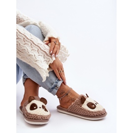 Pantuflas Cálidas de Mujer Marrón Priseth 4