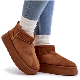 Botas de Nieve de Mujer con Suela Gruesa Camel Caliksa marrón 10