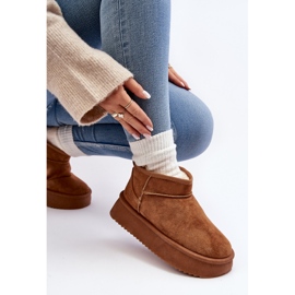 Botas de Nieve de Mujer con Suela Gruesa Camel Caliksa marrón 8