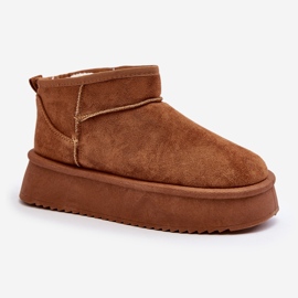 Botas de Nieve de Mujer con Suela Gruesa Camel Caliksa marrón 5