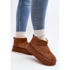 Botas de Nieve de Mujer con Suela Gruesa Camel Caliksa marrón 6