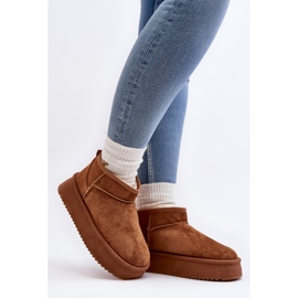 Botas de Nieve de Mujer con Suela Gruesa Camel Caliksa marrón 3