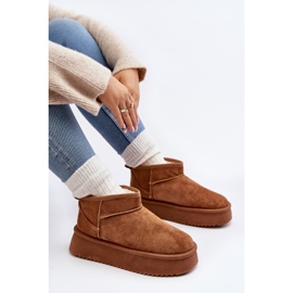 Botas de Nieve de Mujer con Suela Gruesa Camel Caliksa marrón 9