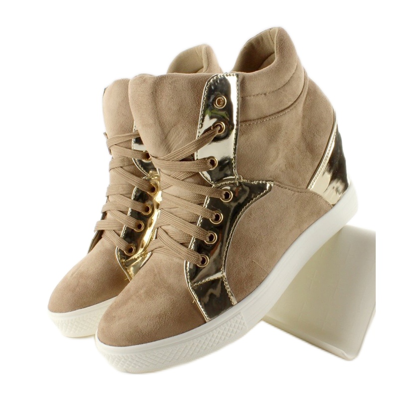 AT-0593-L Deportivas ante kaki marrón amarillo 2