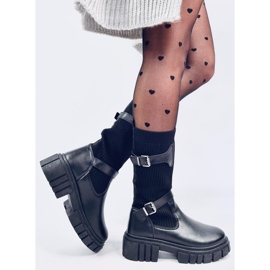 Botas Rhea negras con parte superior flexible. negro 5