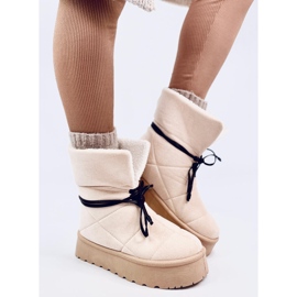 Precio Botas de piel de oveja beige 4