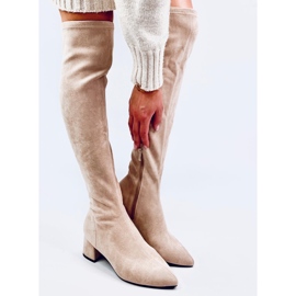 Diondre Mosqueteros de tacón bajo beige 5