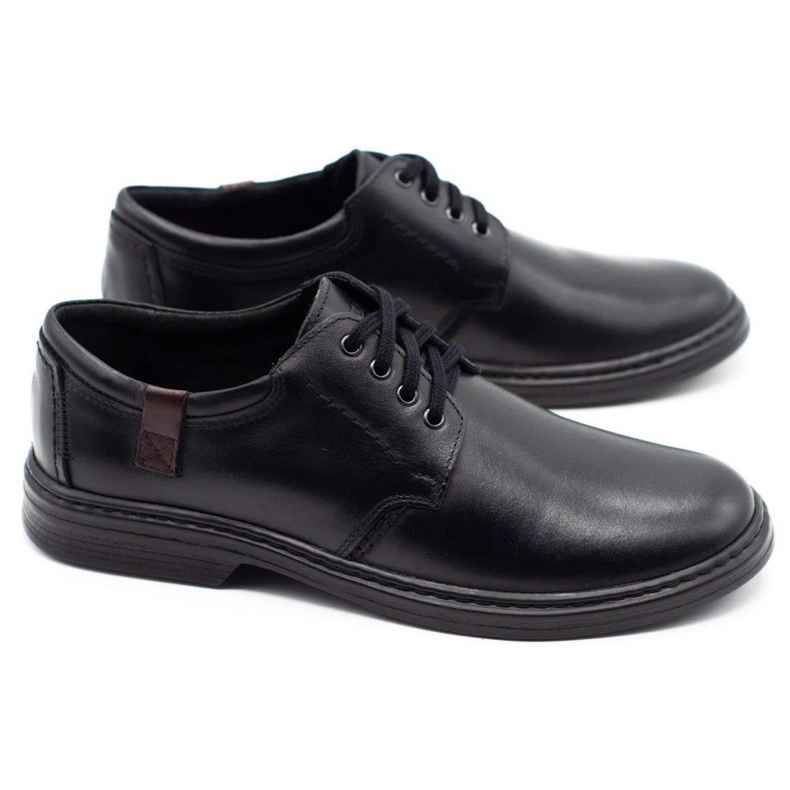 Joker Zapatos de cuero para hombre 415 negro 2
