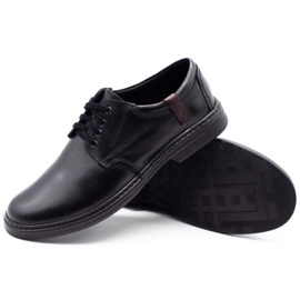 Joker Zapatos de cuero para hombre 415 negro 3