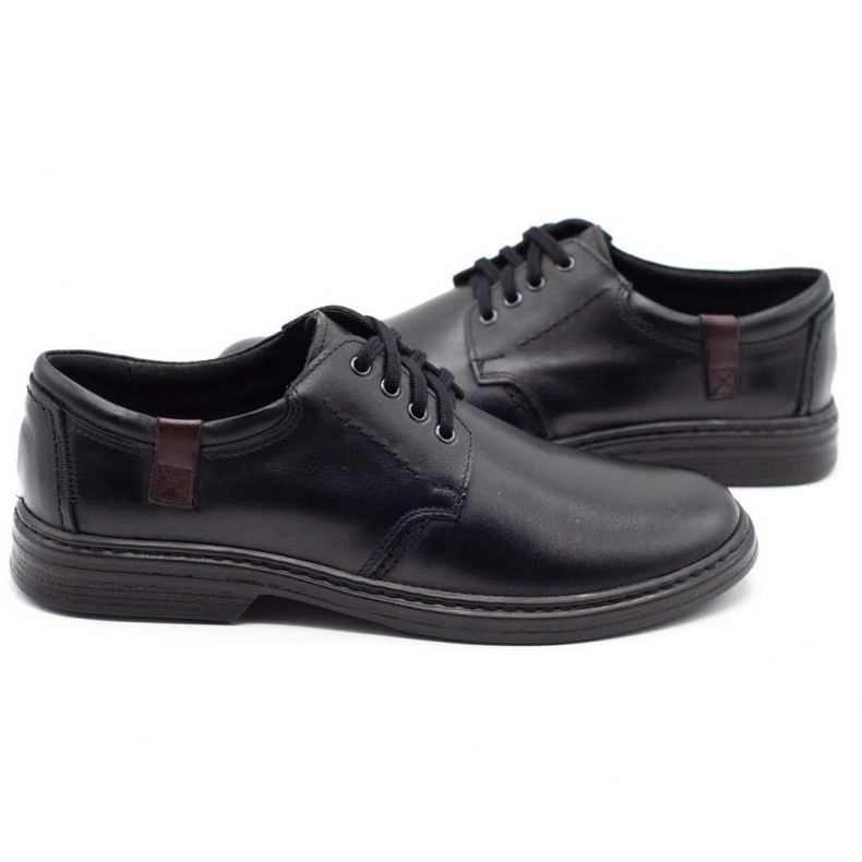 Joker Zapatos de cuero para hombre 415 negro 5