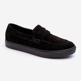 Mocasines Hombre Ante Zazoo 1574 Negro 3